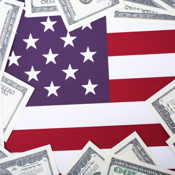 Money and US flag